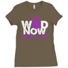wod now wine later Ladies Fitted T-Shirt