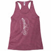 saxophone player Racerback Tank