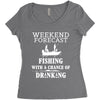 fishing funny Women's Triblend Scoop T-shirt