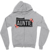 blessed aunitie with flower Zipper Hoodie