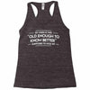 old enough to know better Racerback Tank