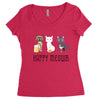 happy meowr Women's Triblend Scoop T-shirt