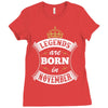 Legends Are Born In November Ladies Fitted T-Shirt