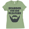 mens bearded Ladies Fitted T-Shirt