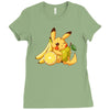 pikachu and fruits Ladies Fitted T-Shirt