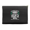 education is the most pwerful weapon you can use to change the world l Accessory Pouches