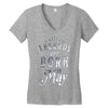 legends are born in may funny Women's V-Neck T-Shirt