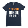 strava made me do it Ladies Fitted T-Shirt