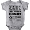 Born In February Baby Onesie