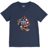 American Flag Q Fire V-Neck Tee