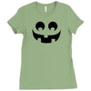 halloween pumpkin face Ladies Fitted T-Shirt