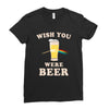 Wish You Were Beer Ladies Fitted T-Shirt