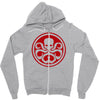red skull logo avengers marvel comics gift Zipper Hoodie