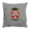 proud sister of a 2018 graduate Throw Pillow