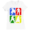 4 Super Hero Ladies Fitted T-Shirt