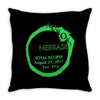 aurora total eclipse Throw Pillow