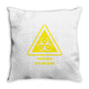 biohazard symbol laboratory hazard warning sign Throw Pillow