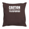 caution this vehicle Throw Pillow