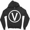 vegan symbol Zipper Hoodie