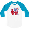star spangled hammered 3/4 Sleeve Shirt