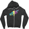 smoke and father Zipper Hoodie