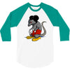 mickey rat 3/4 Sleeve Shirt