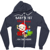 baby 1st christmas Zipper Hoodie