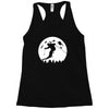skiier moon moonlight silhouett Racerback Tank