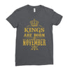kings are born  november Ladies Fitted T-Shirt