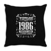 vintage made in 1986 perfectly aged a living legend Throw Pillow
