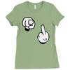 mickey fuck you rouge Ladies Fitted T-Shirt