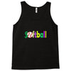 softball neon rhinestud Tank Top