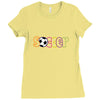 soccer neon rhinestud Ladies Fitted T-Shirt