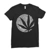 cannabis fingerprinting (white) Ladies Fitted T-Shirt