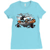 oblivious ninja trick or treat Ladies Fitted T-Shirt