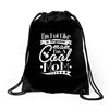 not like a regular mom i'm a cool mom Drawstring Bags
