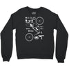 bicycle cyclopath bike hobby exploded Crewneck Sweatshirt