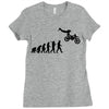 evolution of a biker dirt bike mx motocross t shirt men Ladies Fitted T-Shirt