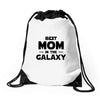 Best Mom in the Galaxy Drawstring Bags