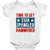 star spangled hammered Baby Onesie