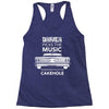 driver picks the music passenger shuts his cakehole Racerback Tank