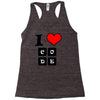 i love code Racerback Tank