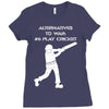 alternatives to war play cricket batting anti war stencil tour Ladies Fitted T-Shirt