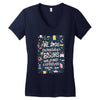 we lose ourselves in books Women's V-Neck T-Shirt