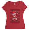 ugly santa dabbing Women's Triblend Scoop T-shirt