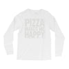pizza makes me happy Long Sleeve Shirts