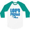 swim mom loud and proud sports athlete athletic 3/4 Sleeve Shirt