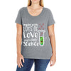 Made With Lots Of Love And a Little Science Ladies Curvy T-Shirt
