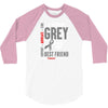 I Wear Grey For My Best Friend (Brain Cancer Awareness) 3/4 Sleeve Shirt