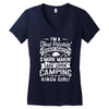 love love love camping! Women's V-Neck T-Shirt